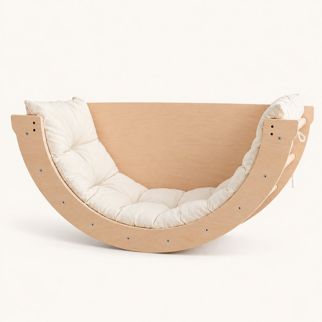 Arche Montessori 6-en-1 — escalade, tunnel et table sensorielle