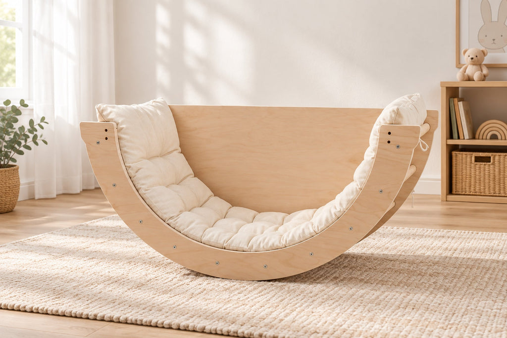 Arche Montessori 6-en-1 — escalade, tunnel et table sensorielle