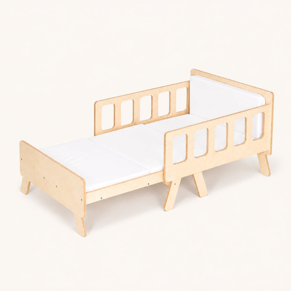 Lit Montessori évolutif 2-en-1 — lit et canapé, matelas inclus