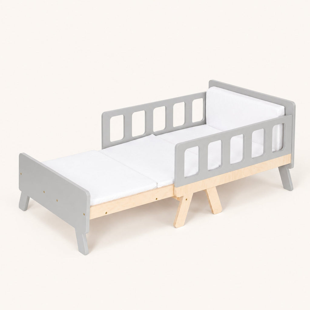 Lit Montessori évolutif 2-en-1 — lit et canapé, matelas inclus