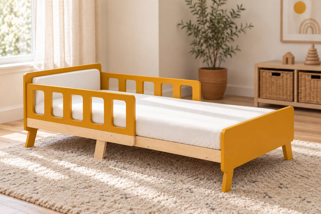 Lit Montessori évolutif 2-en-1 — lit et canapé, matelas inclus