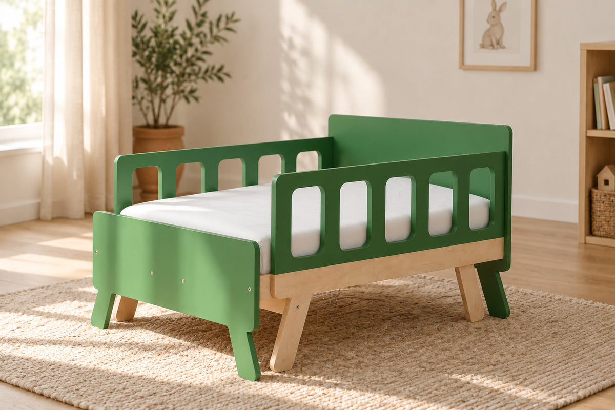 Lit Montessori évolutif 2-en-1 — lit et canapé, matelas inclus