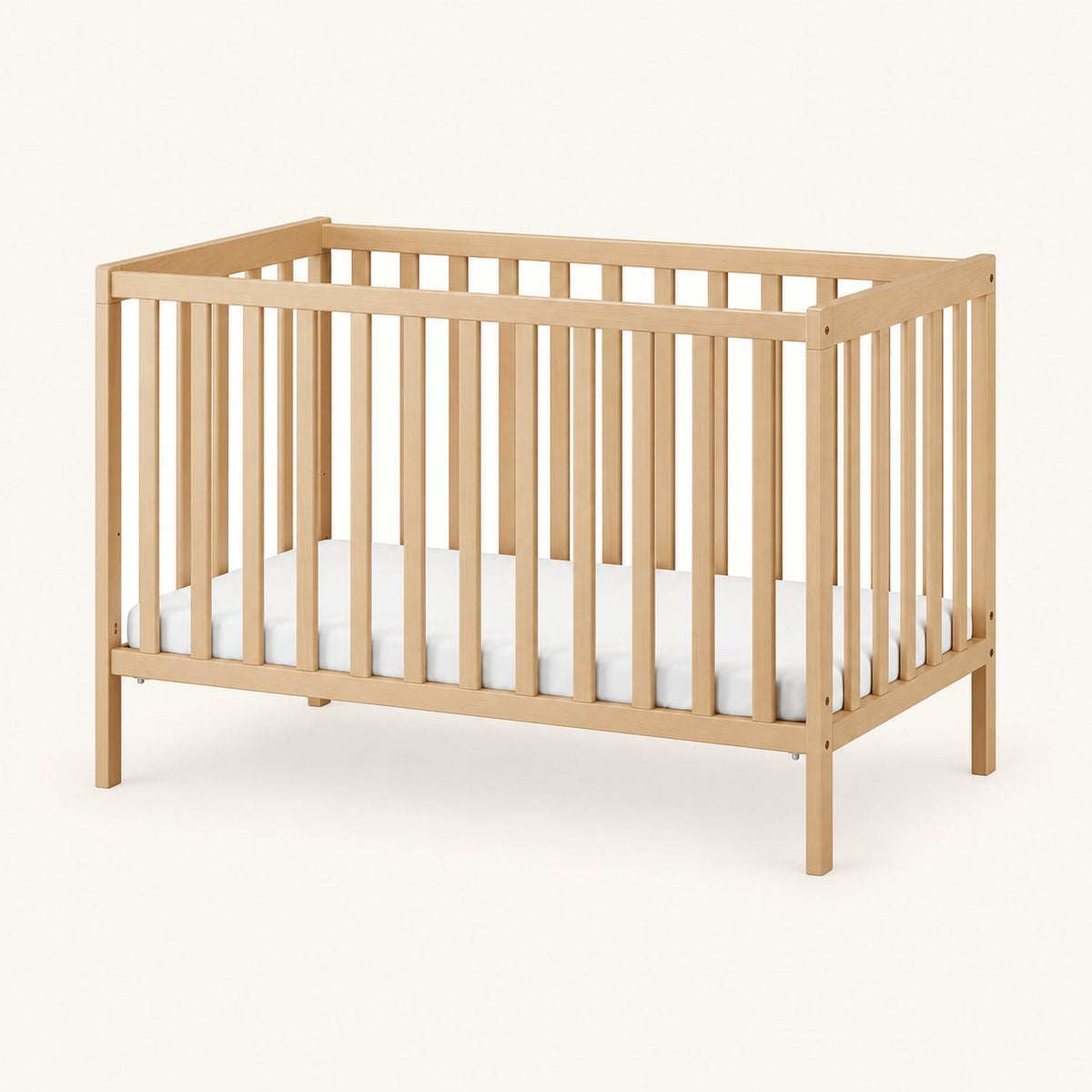 Lit Montessori au sol 70 x 140 cm — cadre bas en bois massif