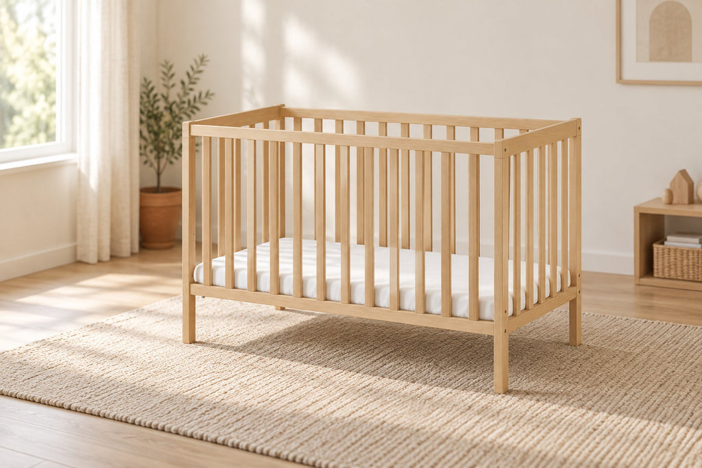 Lit Montessori au sol 70 x 140 cm — cadre bas en bois massif
