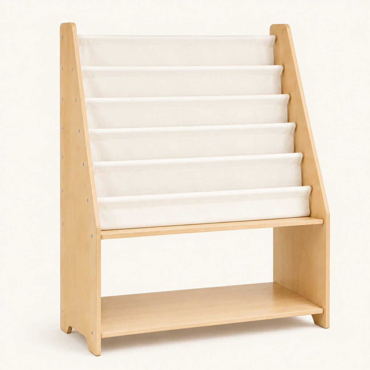 Bibliothèque frontale enfant — couvertures face à l'enfant