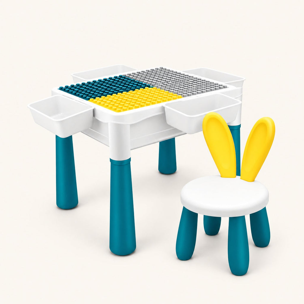 Table de sable et d'eau 5-en-1 avec rangement