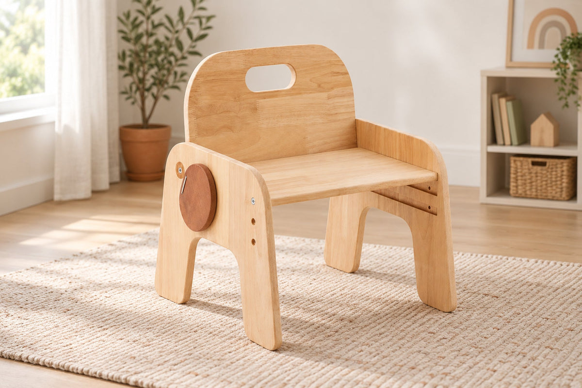 Chaise enfant évolutive en bois — réglable 3 positions