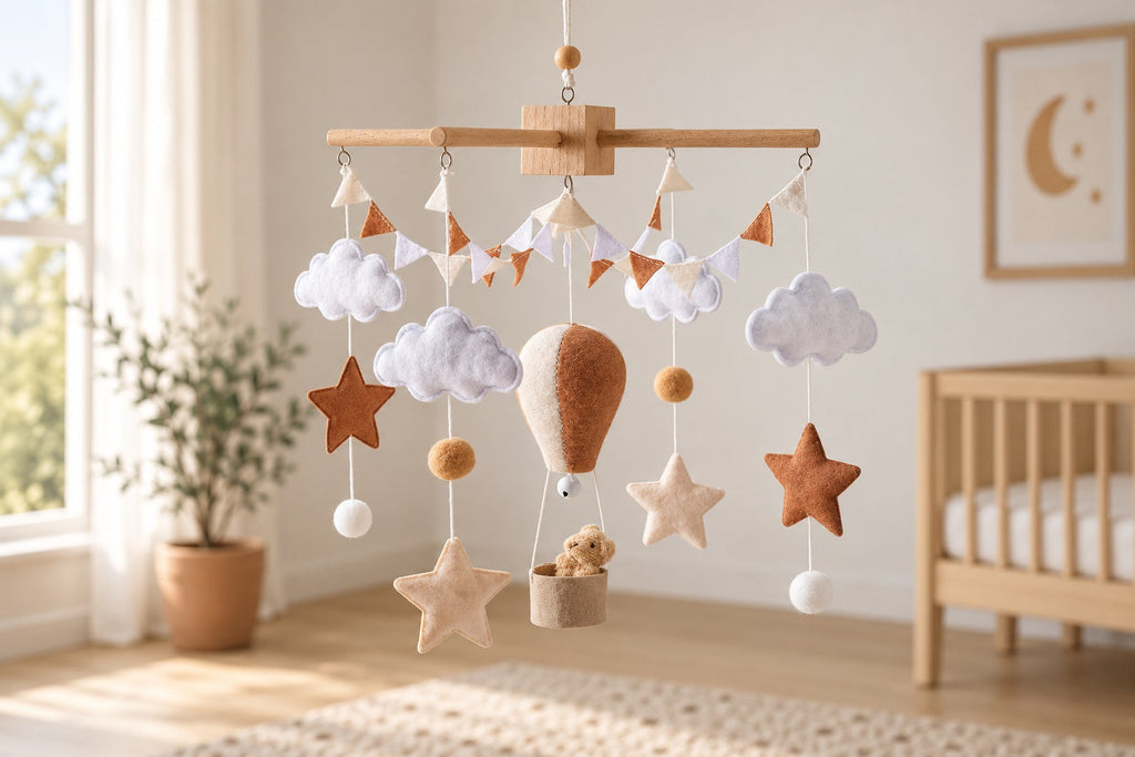 Lot de 3 mobiles Montessori — Munari, octaèdres et Gobbi