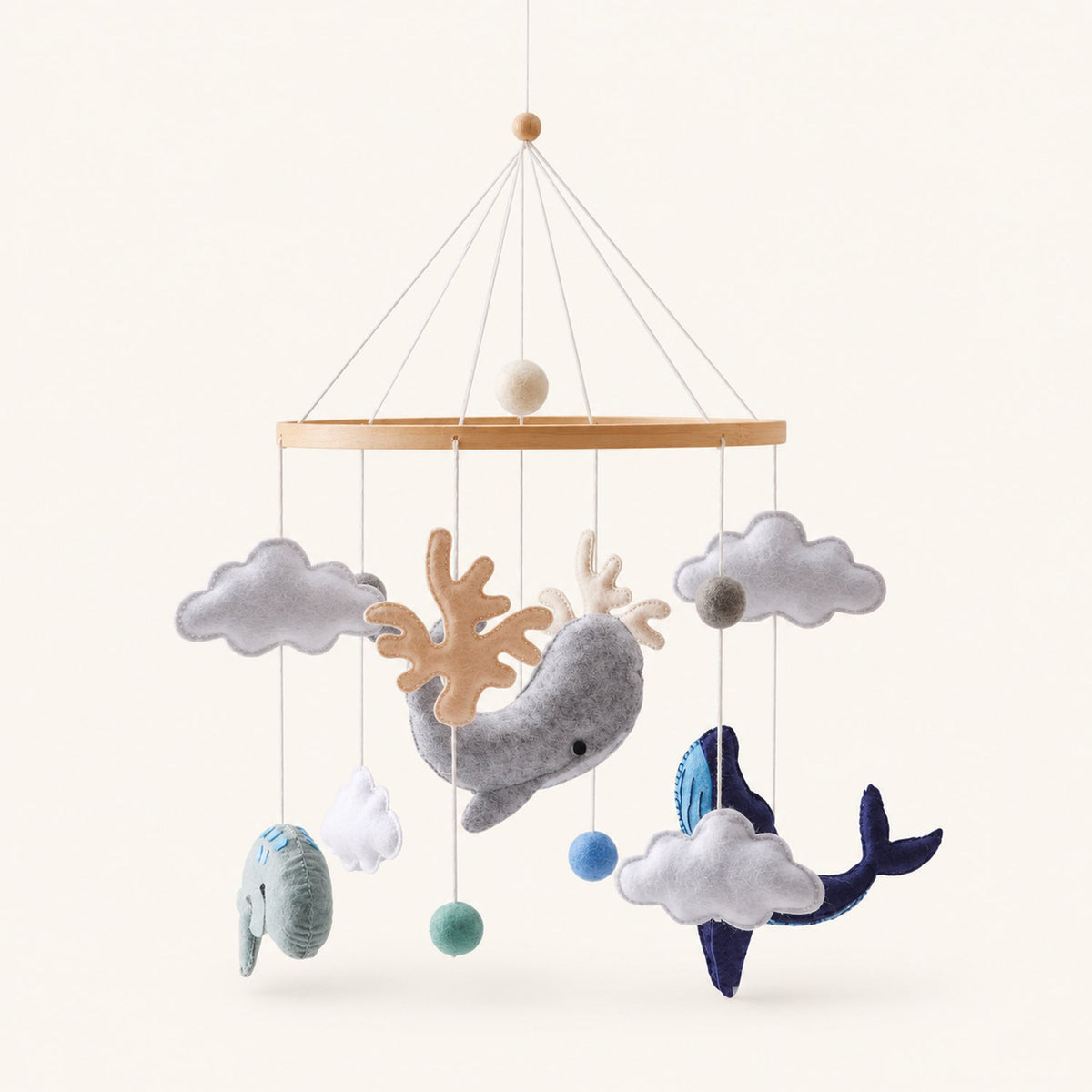 Lot de 3 mobiles Montessori — Munari, octaèdres et Gobbi