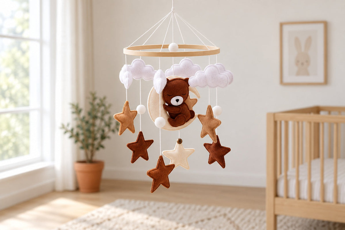 Lot de 3 mobiles Montessori — Munari, octaèdres et Gobbi