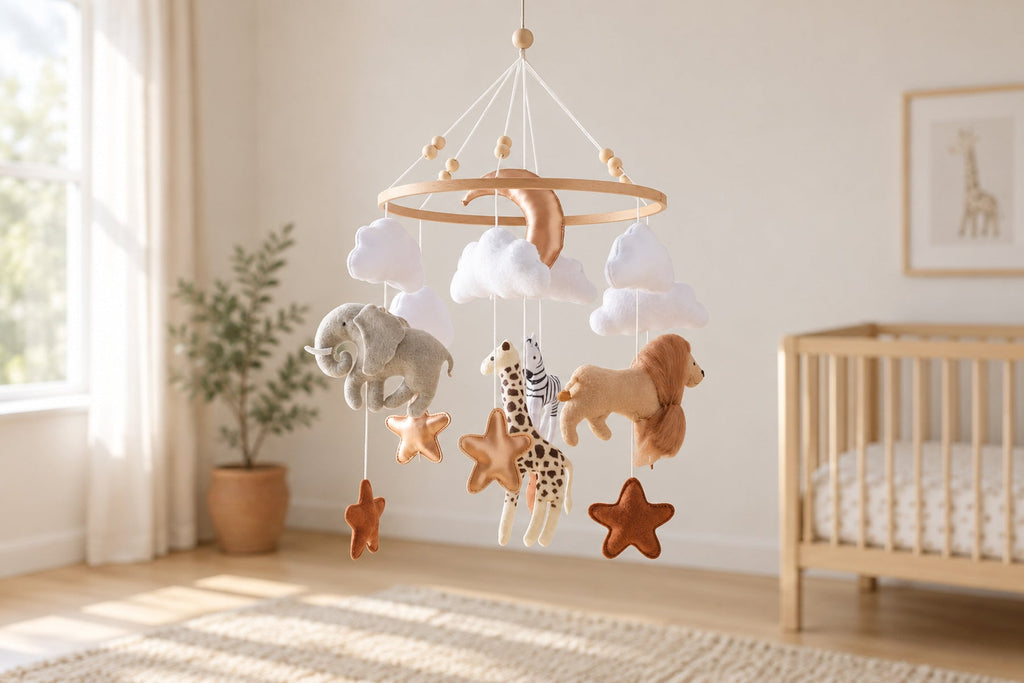 Lot de 3 mobiles Montessori — Munari, octaèdres et Gobbi